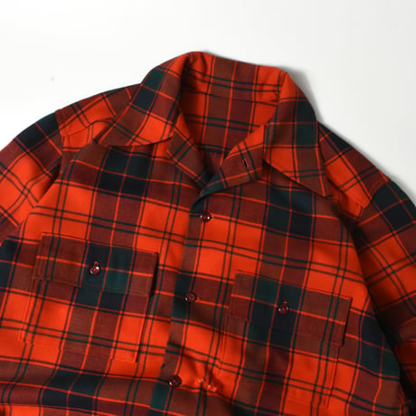 USED 70'S UNKNOWN OPEN COLLAR SHIRT