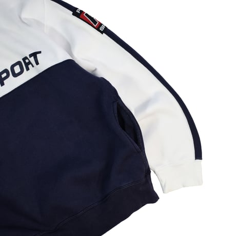 USED 90'S "POLO SPORTS" HALF ZIP SWEAT