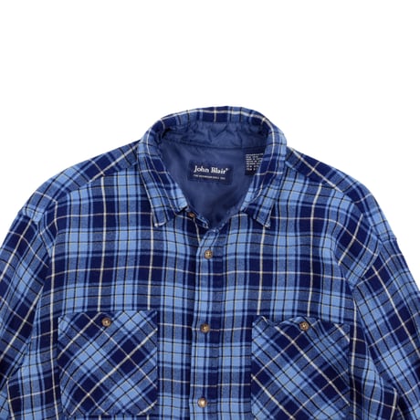 USED "JOHN BLAIR" PLAID SHIRT