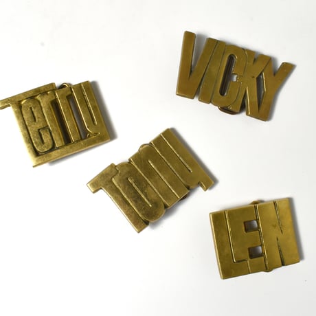 USED NAME BELT BUCKLES