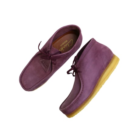 90'S CLARKS "WALLABEE BOOTS" PURPLE  DEADSTOCK