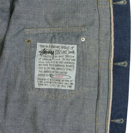 OLD STUSSY "506XX TYPE RED LINE" LIMITED DENIM JACKET