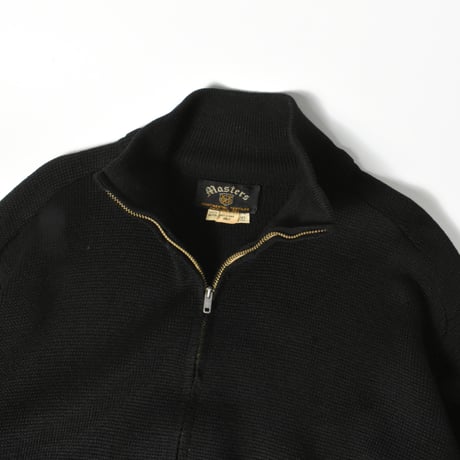 VINTAGE 60'S "MASTERS" ZIP UP WOOL KNIT SWEATER