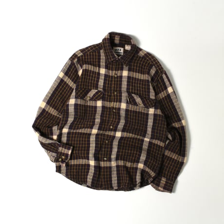 USED "G.A.R.B." PLAID WAFFLE L/S SHIRT