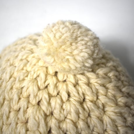 USED UNKNOWN WOOL HAND KNIT CASQUETTE