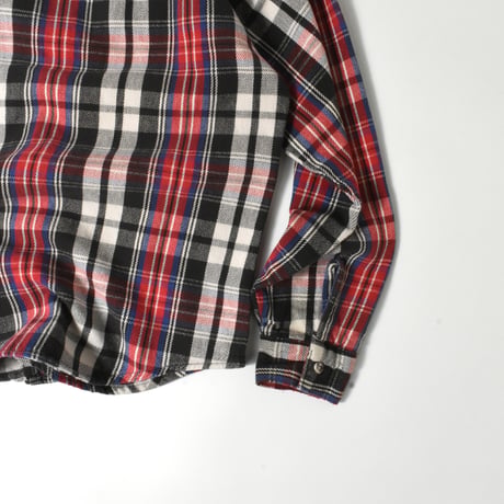 USED 70-80’S "FIVE BROTHERS" HEAVY NEL CHECK SHIRT