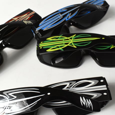 "HAND PAINTED PINSTRIPE SUNGLASSES"