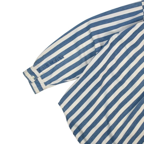 USED 90'S "ANCHOR BLUE" TWILL STRIPE B.D SHIRT