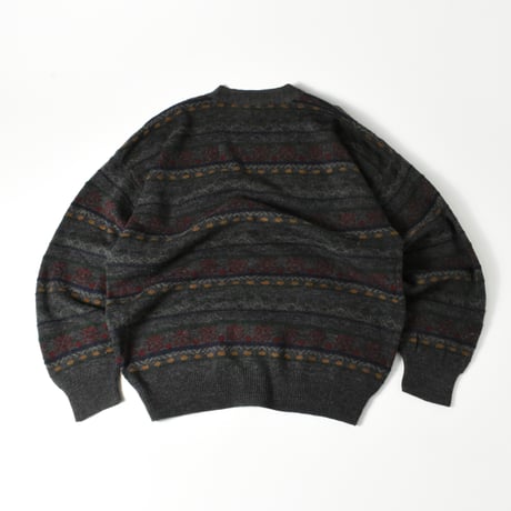 USED "JOHN ASHFORD" PLAID CARDIGAN