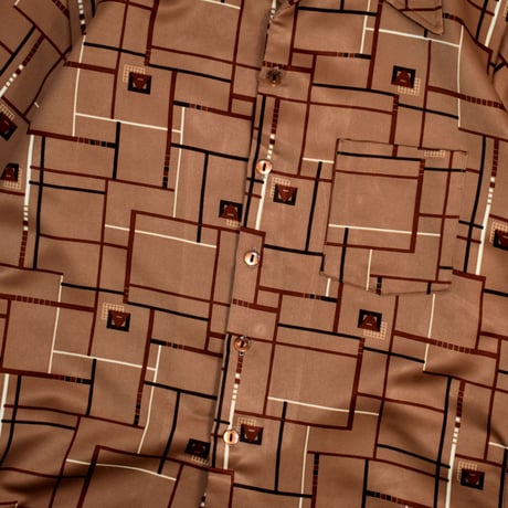USED 70'S "TRIUMPH" PATTERN L/S SHIRT