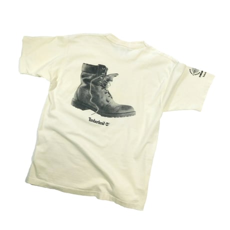 USED "TIMERLAND / GIVE RACISM THE BOOT" T-shirt