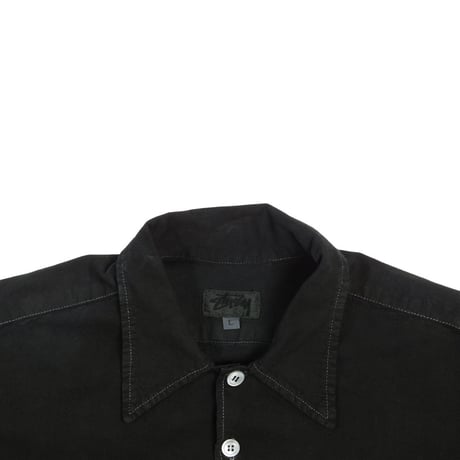 USED "STUSSY" DYED COTTON L/S SHIRT