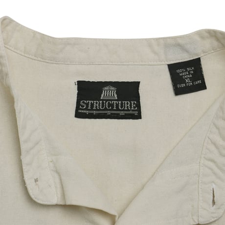 USED "STRUCTURE" BAND COLLAR SHIRT