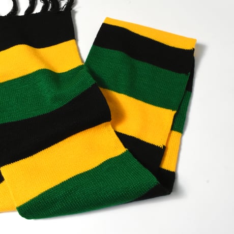 USED JAMAICAN COLOR FRINGE SCARF