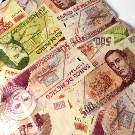 MEXICAN PESO BILLS SOUVENIR BAG