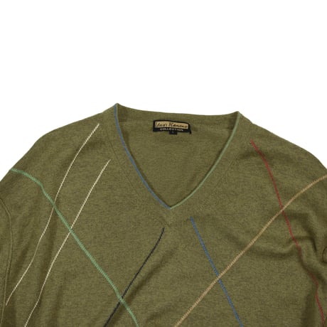 USED "LENOR ROMANO" V-NECK KNIT