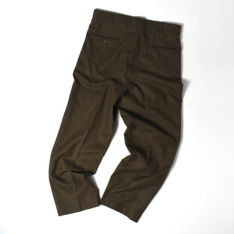 USED UNKNOWN 2-TUCK PLAID WOOL SLACKS