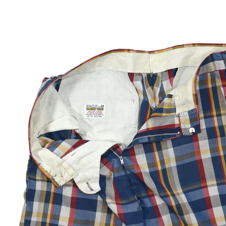 USED 60-70'S"GRANTS / PERMANENTLY PRESSED" CHECK SHORTS