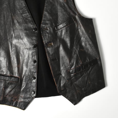 USED "VICTORY THIS IS GENUINE" LEATHER VEST