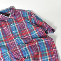 USED 90’S "EDDIE BAUER" PLAID S/S SHIRT