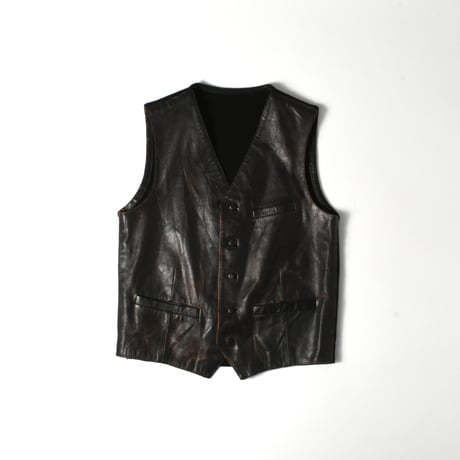 USED "VICTORY THIS IS GENUINE" LEATHER VEST