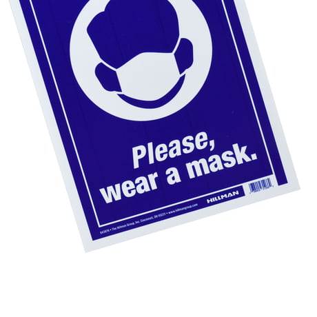 "PLEASE, WEAR A MASK" WALL SIGN