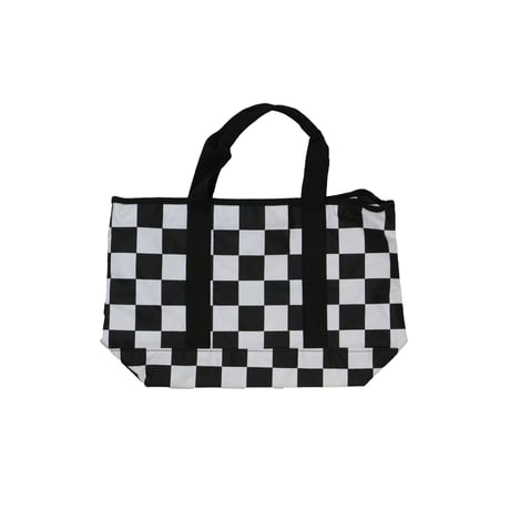 UNKNOWN NYLON CHECKER TOTE BAG