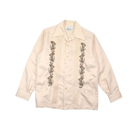 USED 70'S POLY EMBROIDERY SHIRT