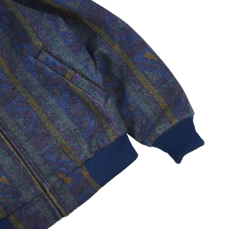 VINTAGE 80'S "SADDLE KING WESTERN" AZTEC BLANKET JACKET