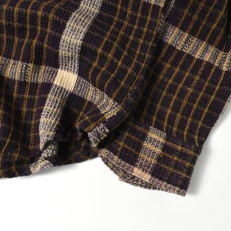 USED "G.A.R.B." PLAID WAFFLE L/S SHIRT