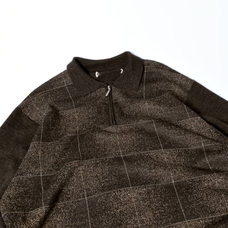 USED UNKNOWN HALF ZIP KNIT POLO SHIRT