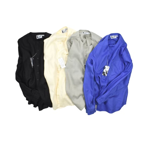 NOS "GOOUCH" NO-COLLAR LINEN SHIRT