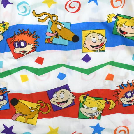 USED "NICKELODEON / RUGRATS" OPEN COLLAR PATTERN SHIRT