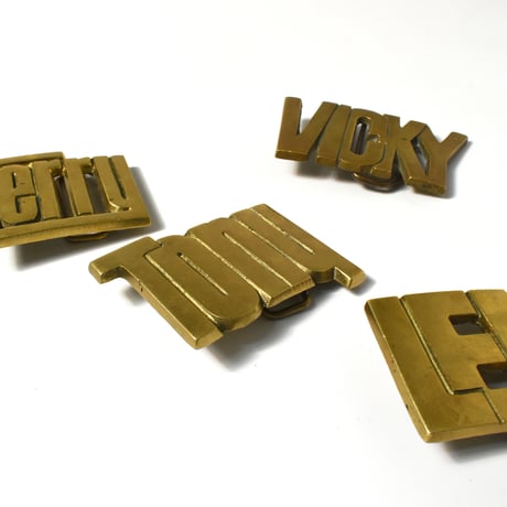 USED NAME BELT BUCKLES