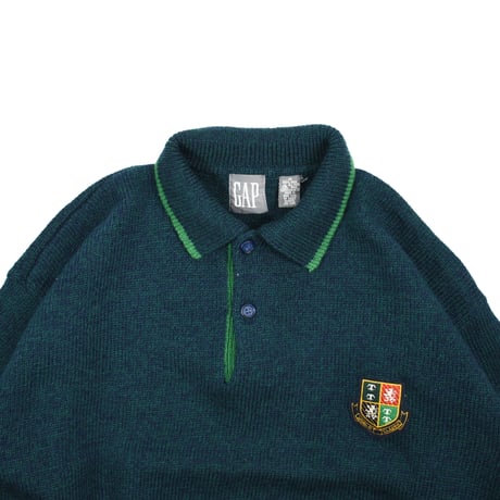 USED "80-90’S GAP" WOOL  POLO KNIT