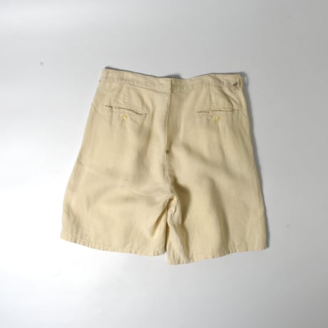 USED 90’S "POLO by RALPH LAUREN" LINEN 2-TUCK SHORTS