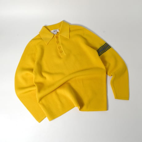 USED 70'S "SPORTIF" KNIT POLO SWEATER