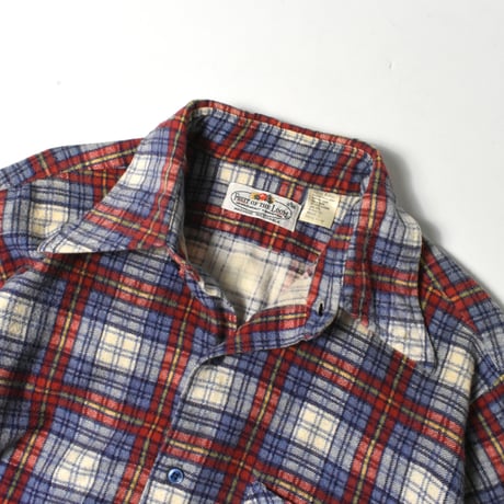 USED 70’S "FRUIT OF THE LOOM" FLANNEL CHECK SHIRT