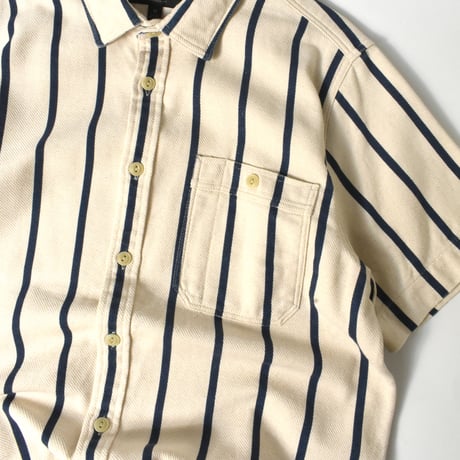 USED "BANANA REPUBLIC" STRIPED S/S SHIRT