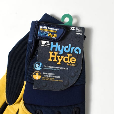"WELLS LAMONT / HYDRO HYDE" WATER-RESISTANT LEATHER GLOVES