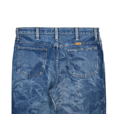 USED 70'S "RUSTLER" BLEACHED DENIM