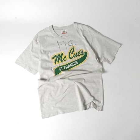 USED 90'S "MC CUE'S ST. FRANCIS" HAND-WRITTEN MESSAGE T-shirt
