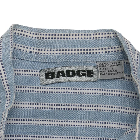 USED "BAND COLLAR" STRIPED SHIRT