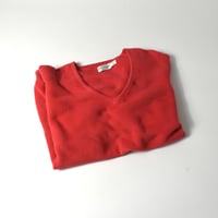 USED 90’S ”ST.CROIX KNIT" V-NECK COTTON KNIT