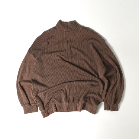 USED "WHITE BIRCH" HALFZIP RIB KNIT