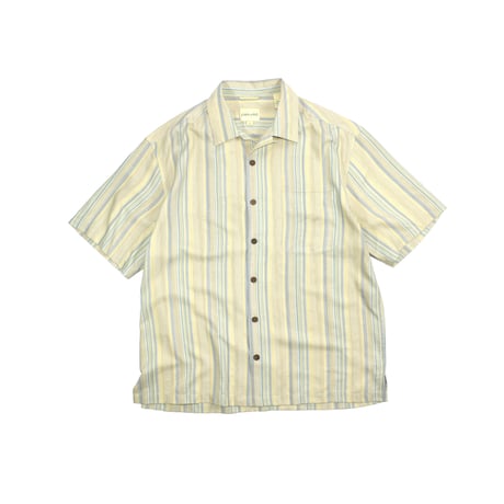 USED "JOSEPH & FEISS " SILK OPEN COLLAR SHIRT