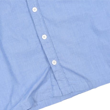 "LANDS' END" NO-COLLER CHAMBRAY PAJAMA SHIRT