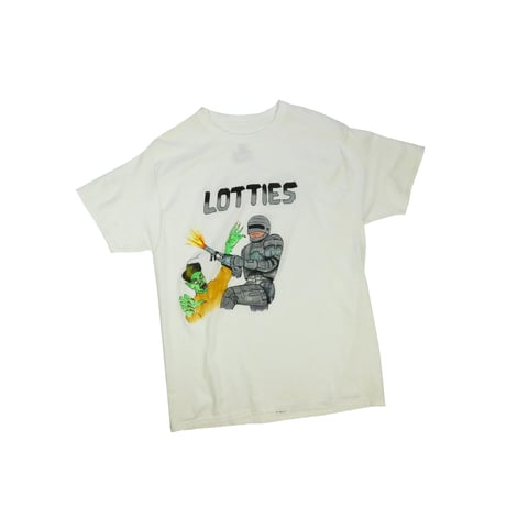 "LOTTIES SKATE SHOP" T-shirt HANDWRITTEN BY MIKE GIGLIOTTI