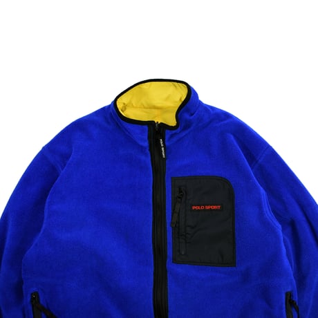 USED "POLO SPORT" REVERSIBLE FLEECE & NYLON JACKET