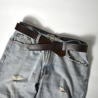 USED "DULUTH TRADING" VELCRO LEATHER BALT
